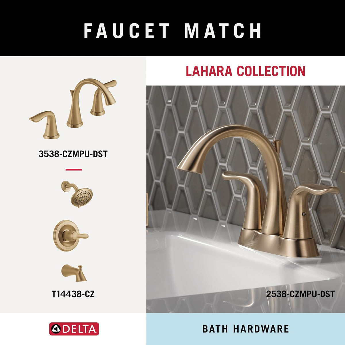 Delta Single Towel Hook for Bathroom or Kitchen| Champagne Bronze | Lahara Accessories