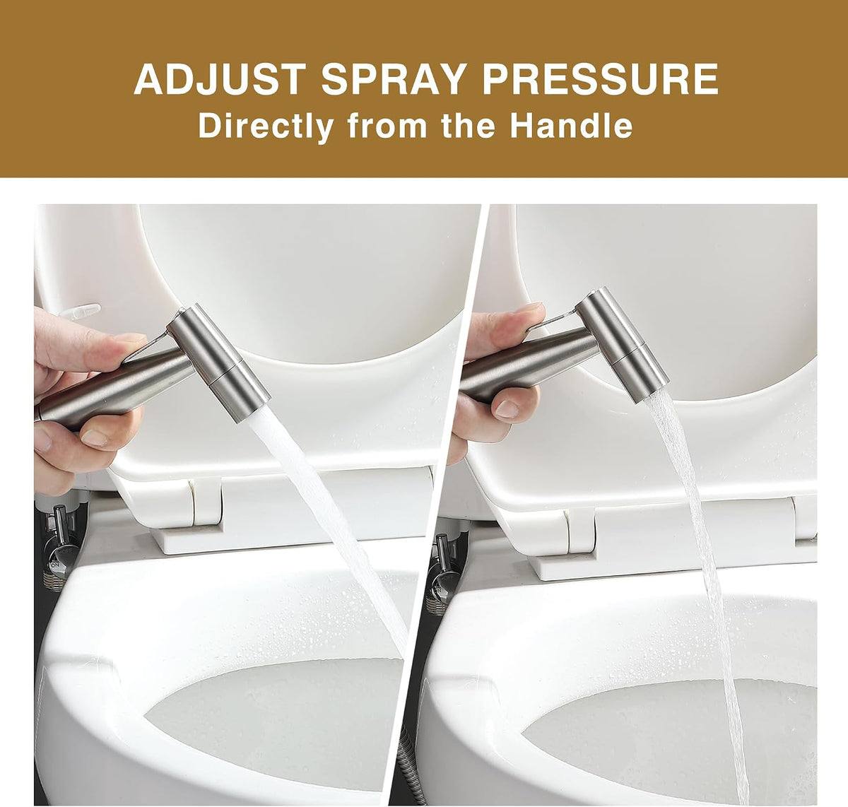 Handheld Bidet Sprayer Head(4-Function, 1-Pack, Brushed Nickel)
