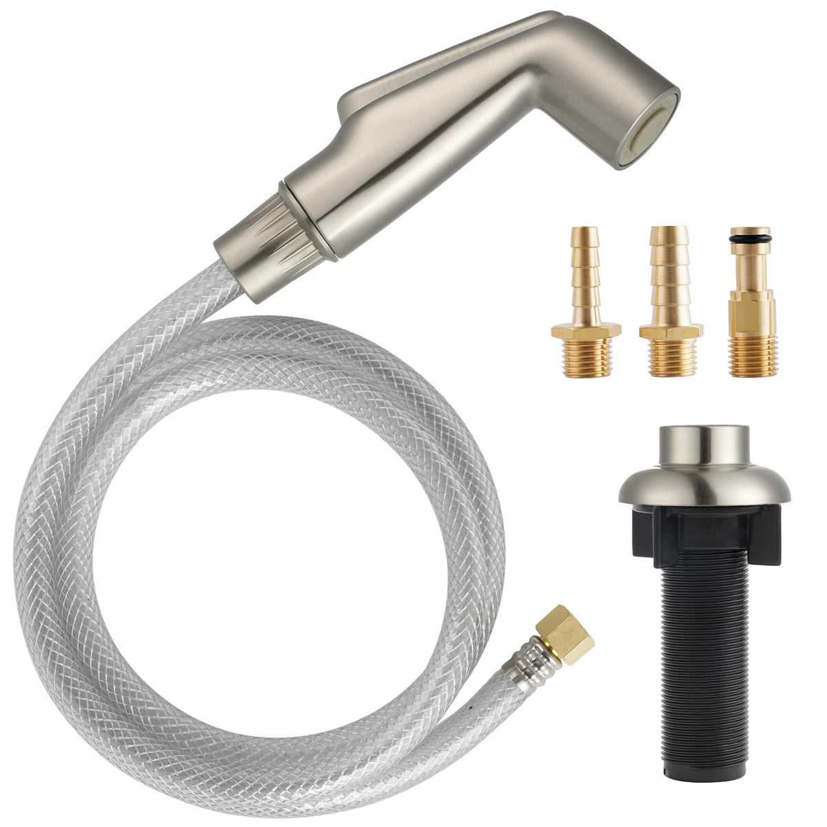 Hygie Rinse Universal Fit Kitchen Sink Spray Attachment, Silver Chrome
