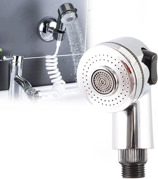Sink Faucet Sprayer Attachment,Salon Shampoo Bowl Spray Head Side Control Button Pedicure Chair Sprayer Shower Head Adjustable Hair Washing Handheld Shower Head Salon & Spa Chairs Sprayer Head