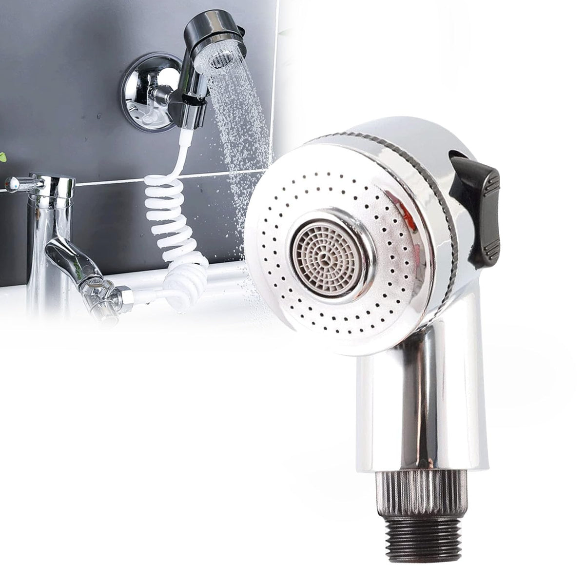 Sink Faucet Sprayer Attachment - Salon Shampoo Bowl Spray Head, Spherical Pedicure Chair Shower Head, Adjustable Hair Washing Handheld Shower Head for Salon & Spa Chairs