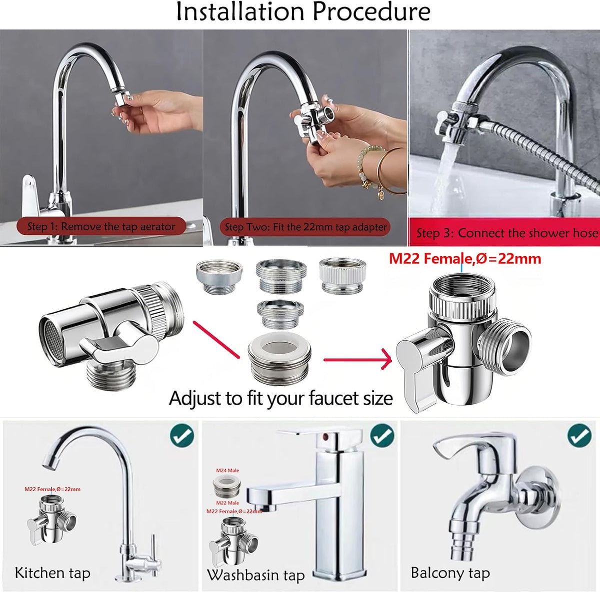 Bidet Stainless Steel Hand Shower Set, Bathroom Bidet Attachment with Faucet Dispenser, 59 inches Hose and Hand Shower Holder