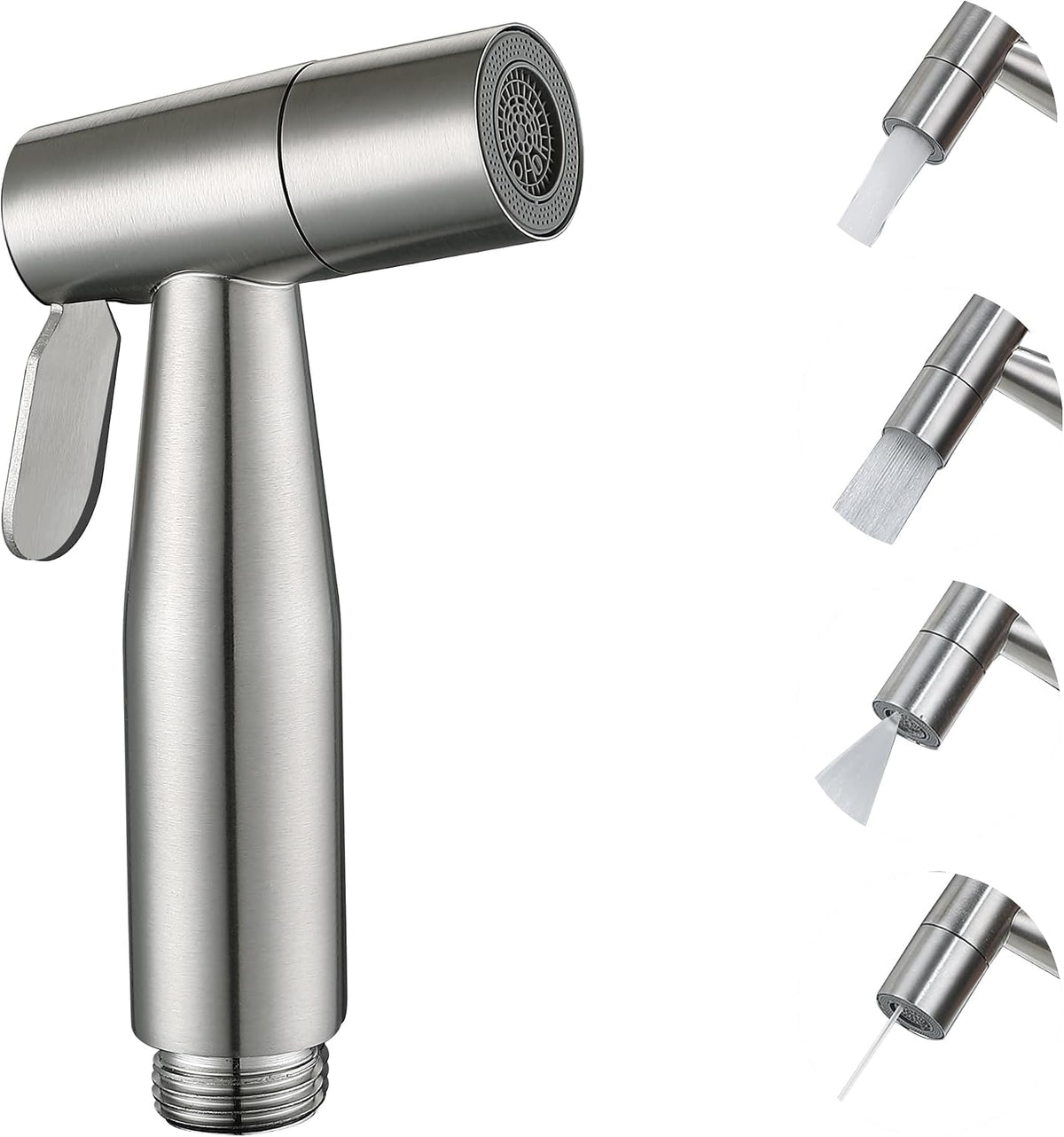 Handheld Bidet Sprayer Head(4-Function, 1-Pack, Brushed Nickel)
