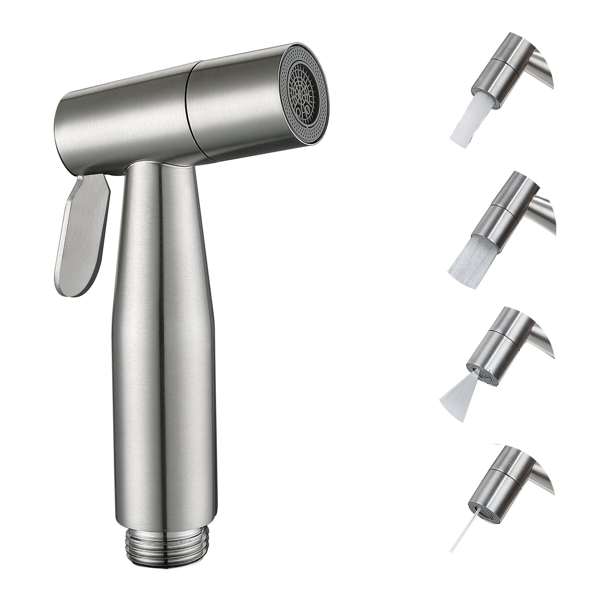 Hands-Free Bidet Sprayer Head (Vintage Style,1-Pack, Brushed Nickel)