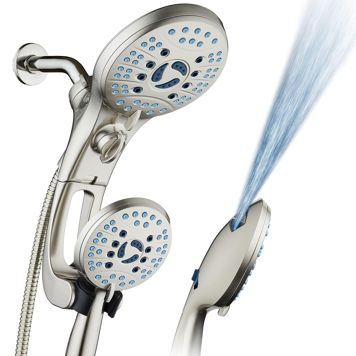 AquaCare 50-mode High Pressure Shower Head Combo with Arm & Dual Power Wash