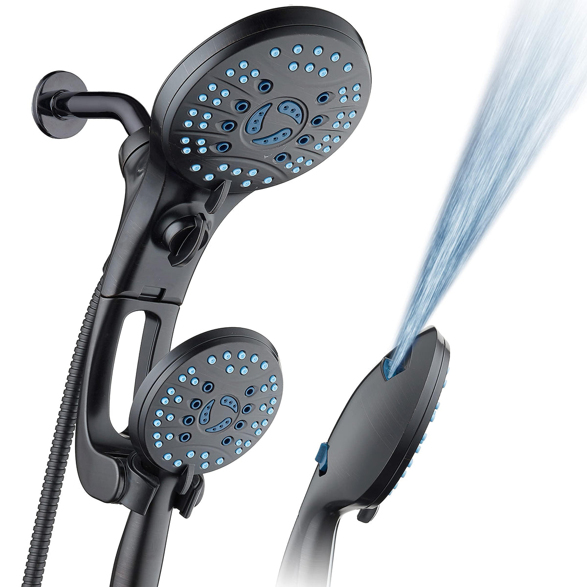 AquaCare 50-mode High Pressure Shower Head Combo with Arm & Dual Power Wash