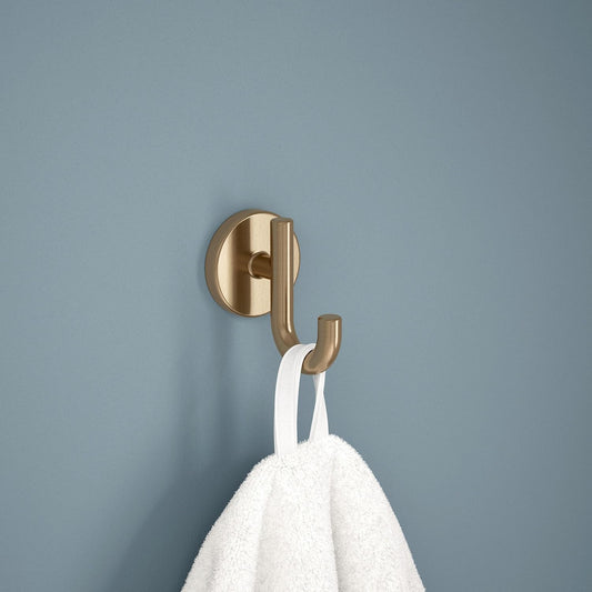 Delta Single Towel Hook for Bathroom or Kitchen| Champagne Bronze | Trinsic Accessories