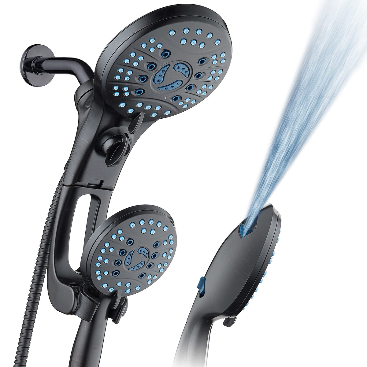 AquaCare 50-mode High Pressure Shower Head Combo with Arm & Dual Power Wash