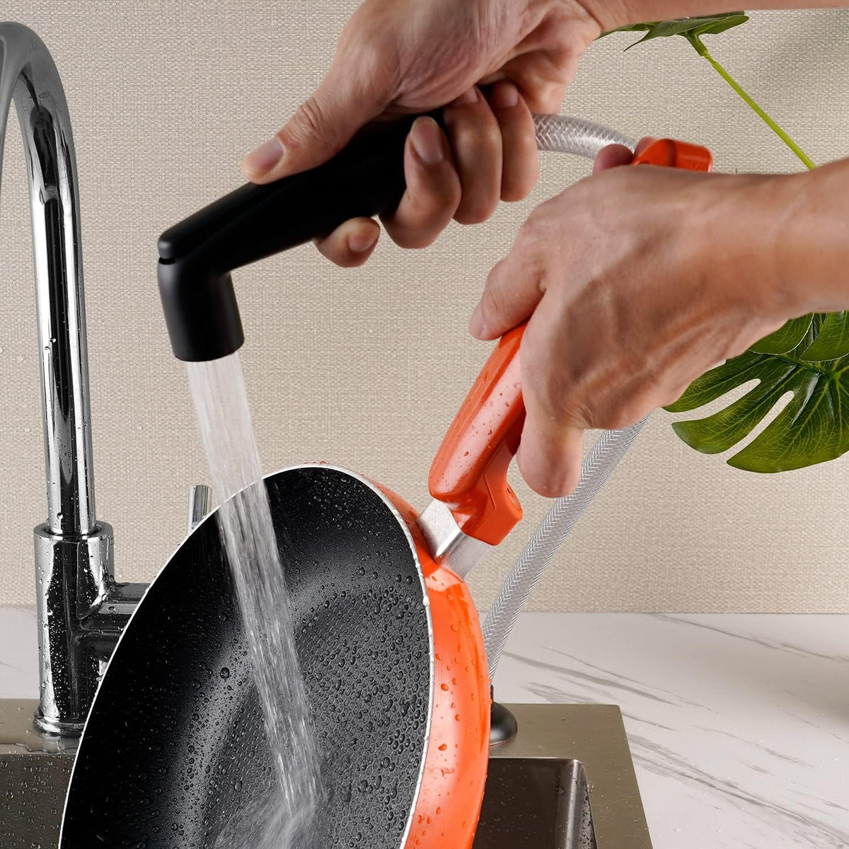 Universal Kitchen Sink Side Sprayer Head Replacement, Matteblack