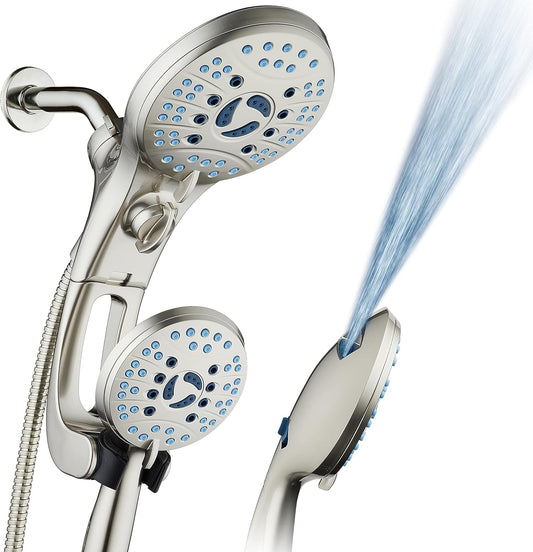 AquaCare 50-mode High Pressure Shower Head Combo with Arm & Dual Power Wash