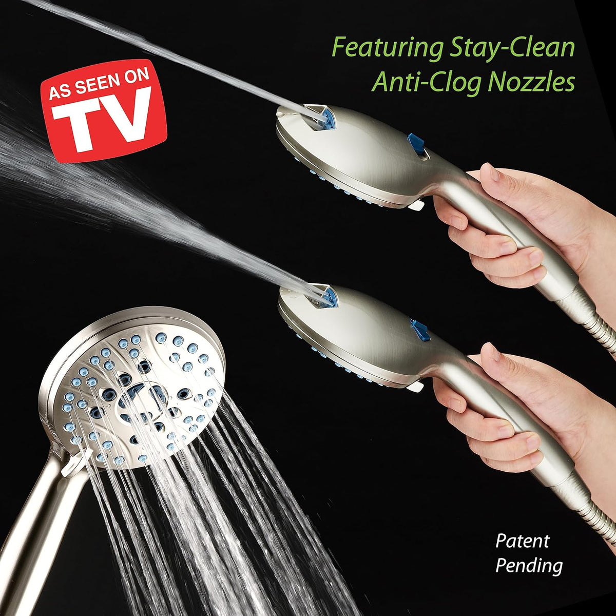 AquaCare 50-mode High Pressure Shower Head Combo with Arm & Dual Power Wash